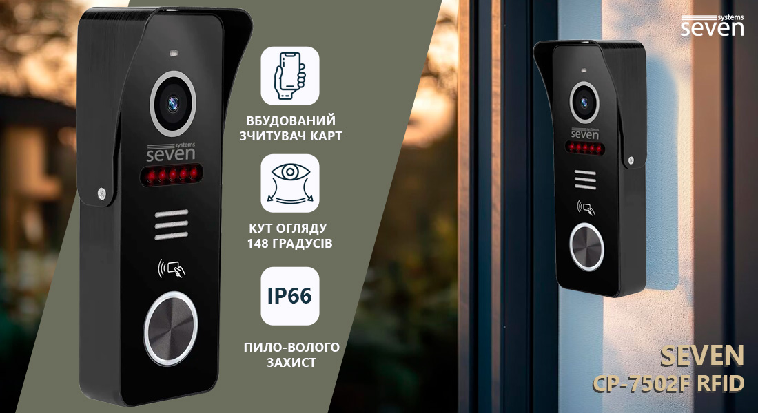 Основні переваги викличної панелі SEVEN CP-7502F RFID black